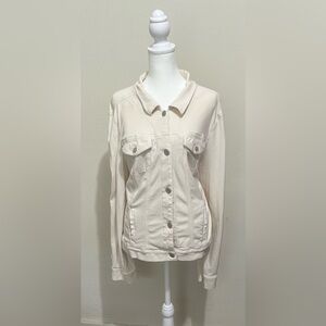 Vintage America Women white small Denim Jacket